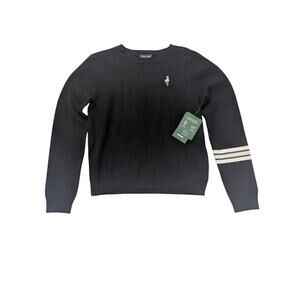 Fore All Womens Large Luxury Smoking Sweater Golf Black Breathable NWT $170